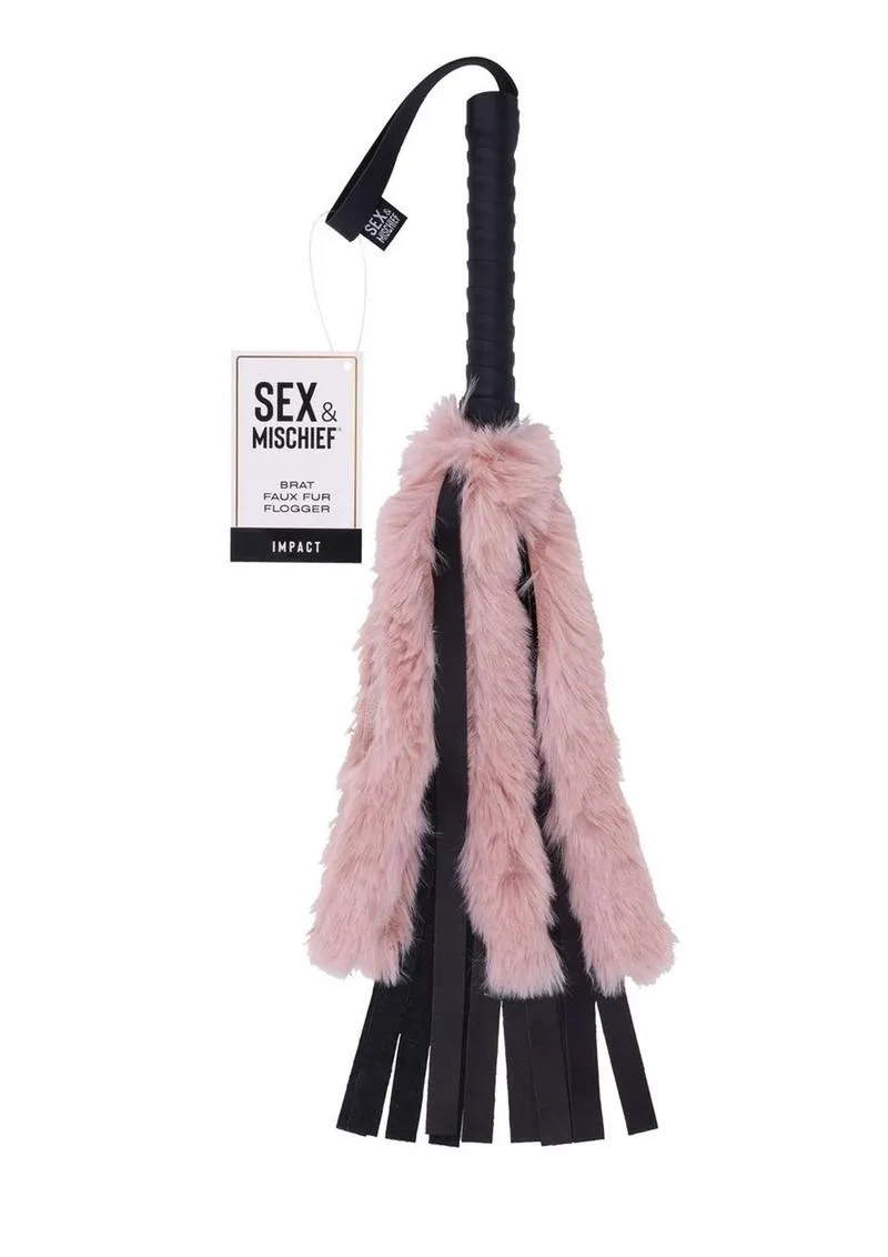 Sex and Mischief Brat Faux Fur Flogger