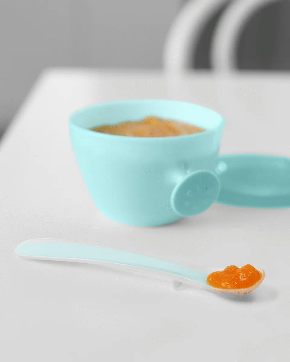 Skip Hop Easy-Feed Mealtime Set Weaning Accessory - Teal/Grey