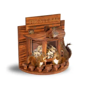 Squirrel Feeder Wooden Outdoor Nut Bar