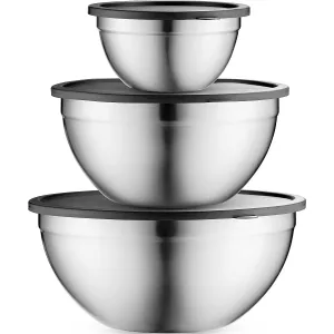 Stainless Steel Bowl w/ Lid Set/3