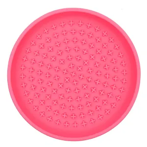 Talking Dog Club Lickables Licking Bowls for Dogs and Cats (Pink)