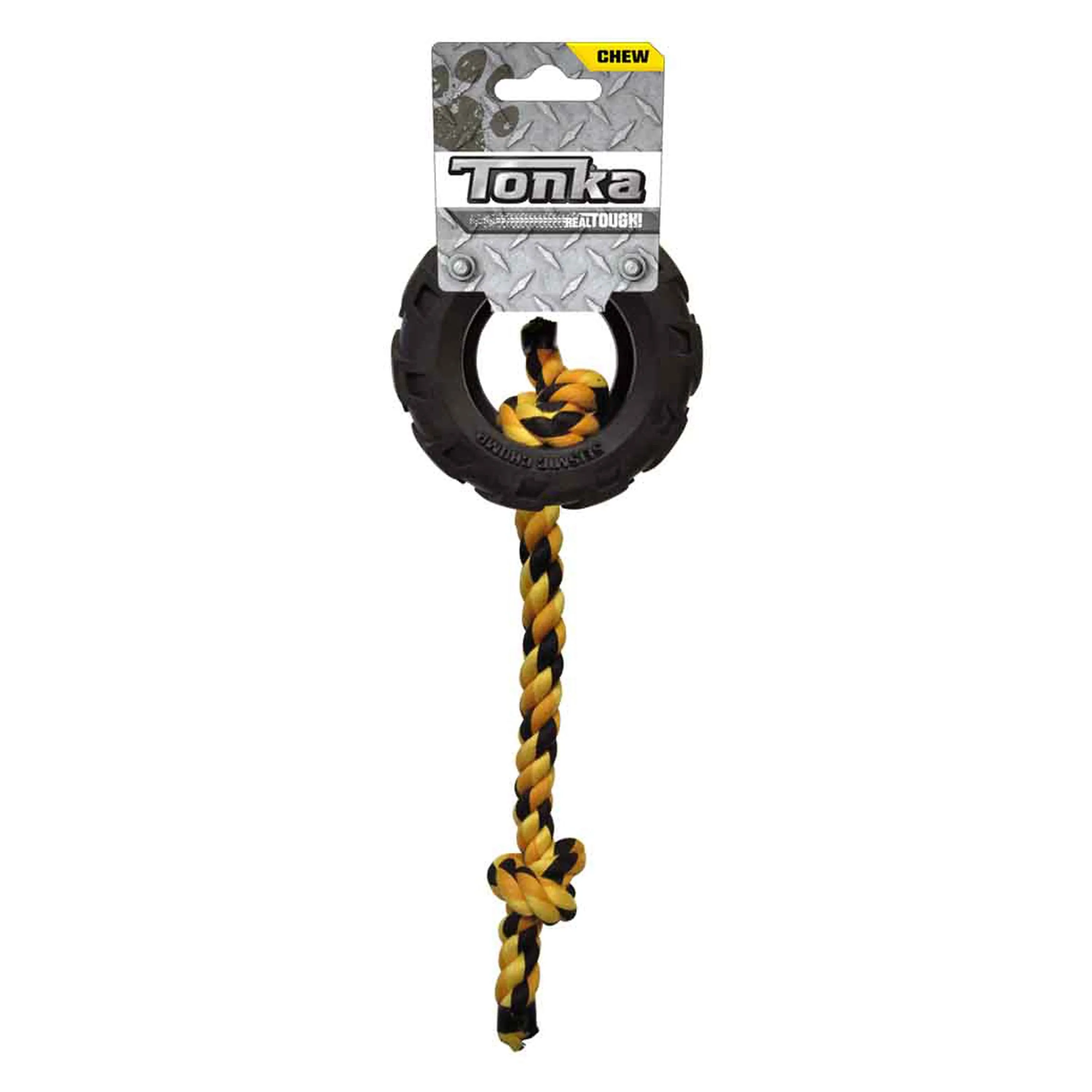 Tonka Mighty Chomp Tyre with Rope Dog Toy*