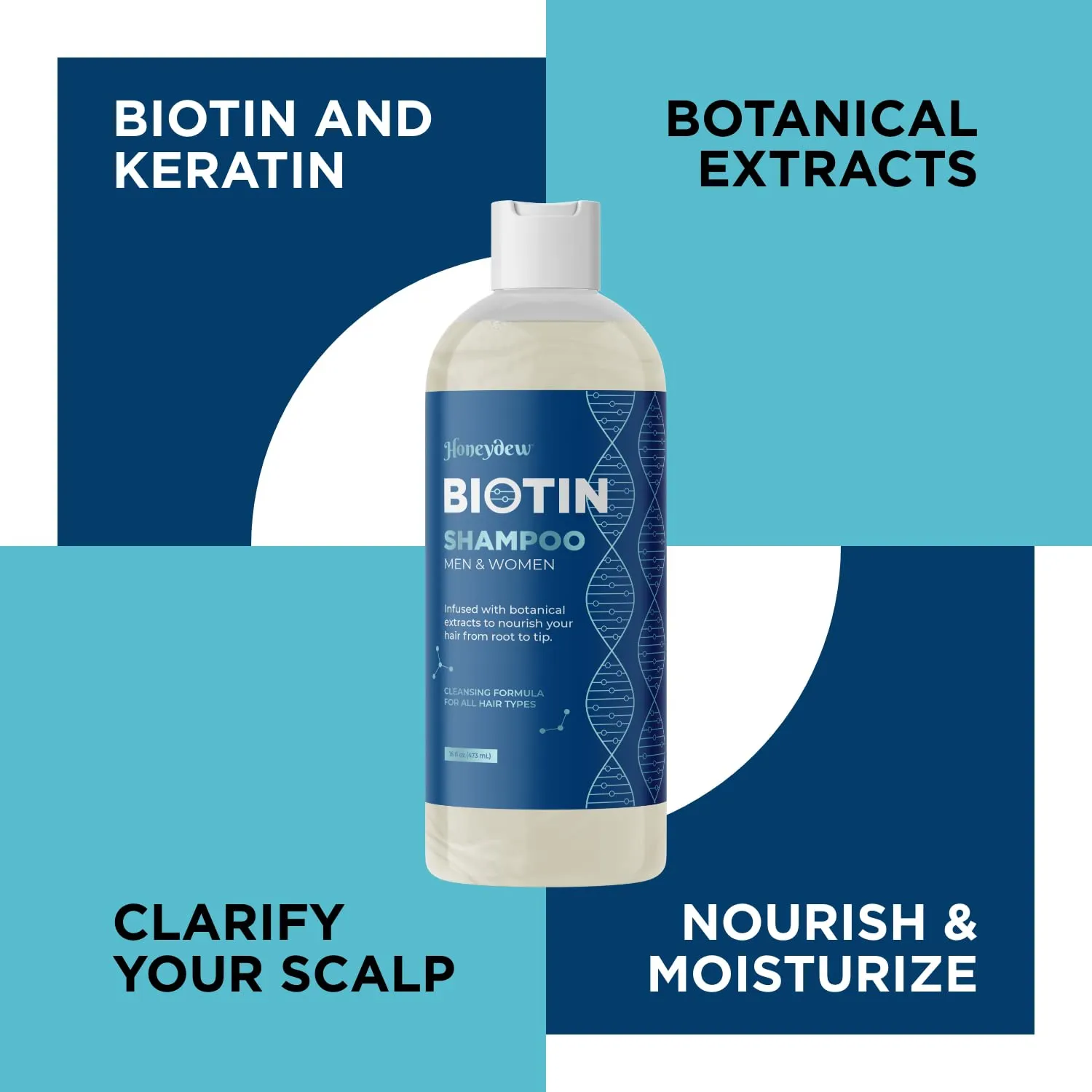 Volumizing Biotin Shampoo for Thinning Hair - Thin Hair Shampoo with Biotin Keratin and Essential Oils for Hair Care - Potent Biotin Hair Shampoo Sulfate Free Dry Scalp Treatment and Hair Moisturizer