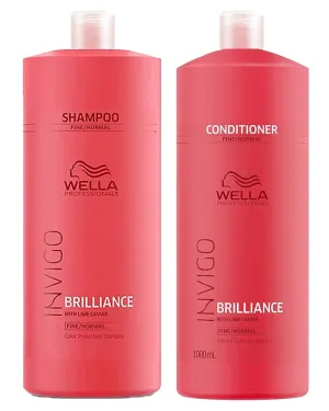 Wella Professionals Invigo Brilliance Shampoo Normal   Wella Professionals Invigo Brilliance Conditioner Normal Hair