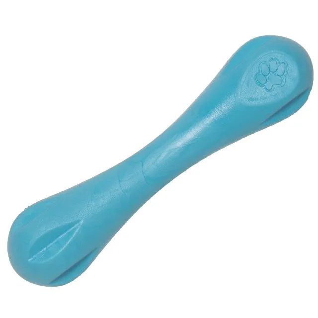 West Paw Zogoflex Hurley Dog Bone, Large Aqua Blue