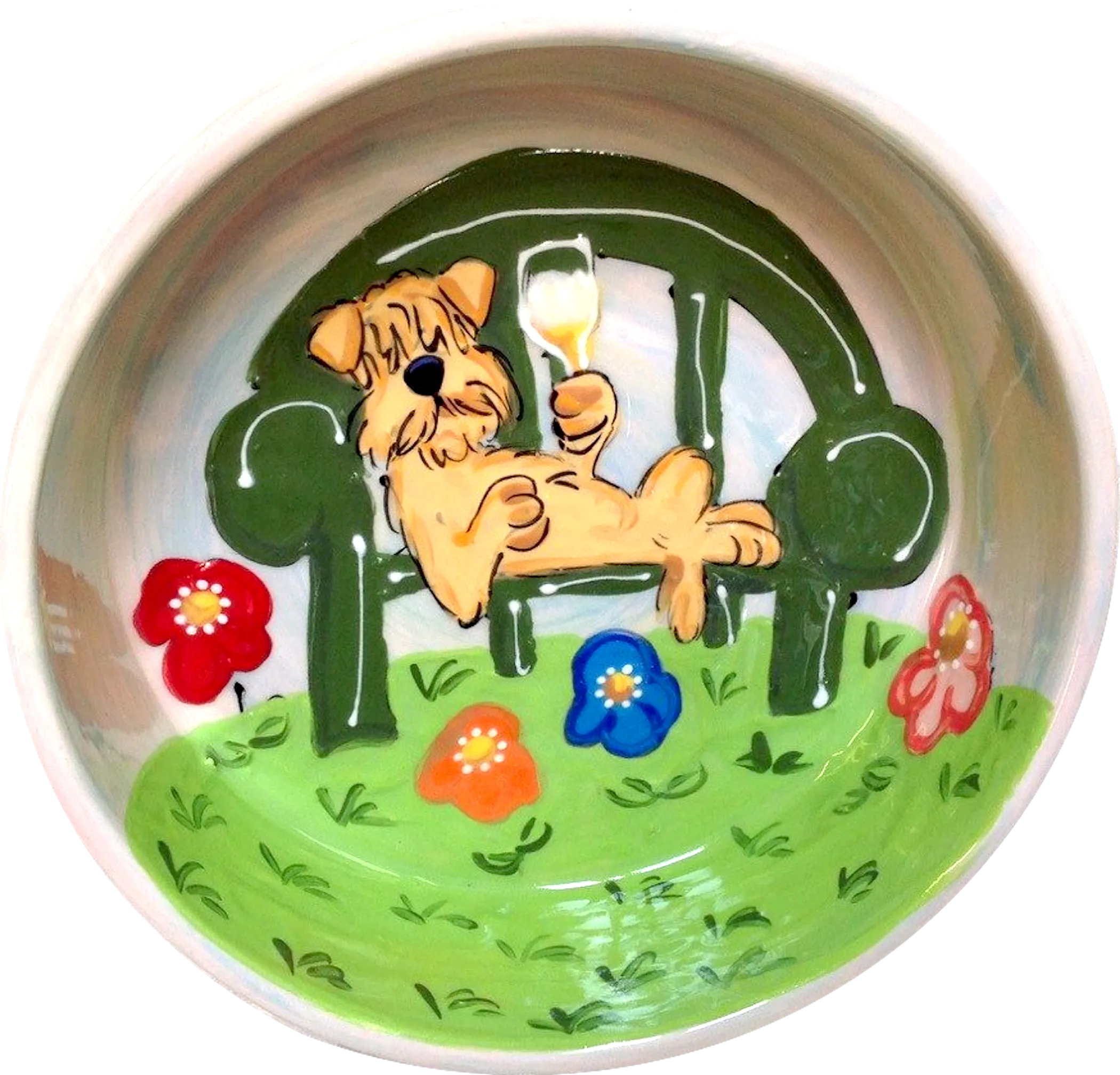 Wheaten Terrier Ceramic Dog Bowl