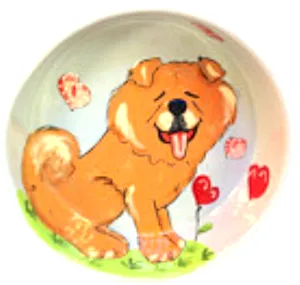 Whimsical Chow Chow Bowl