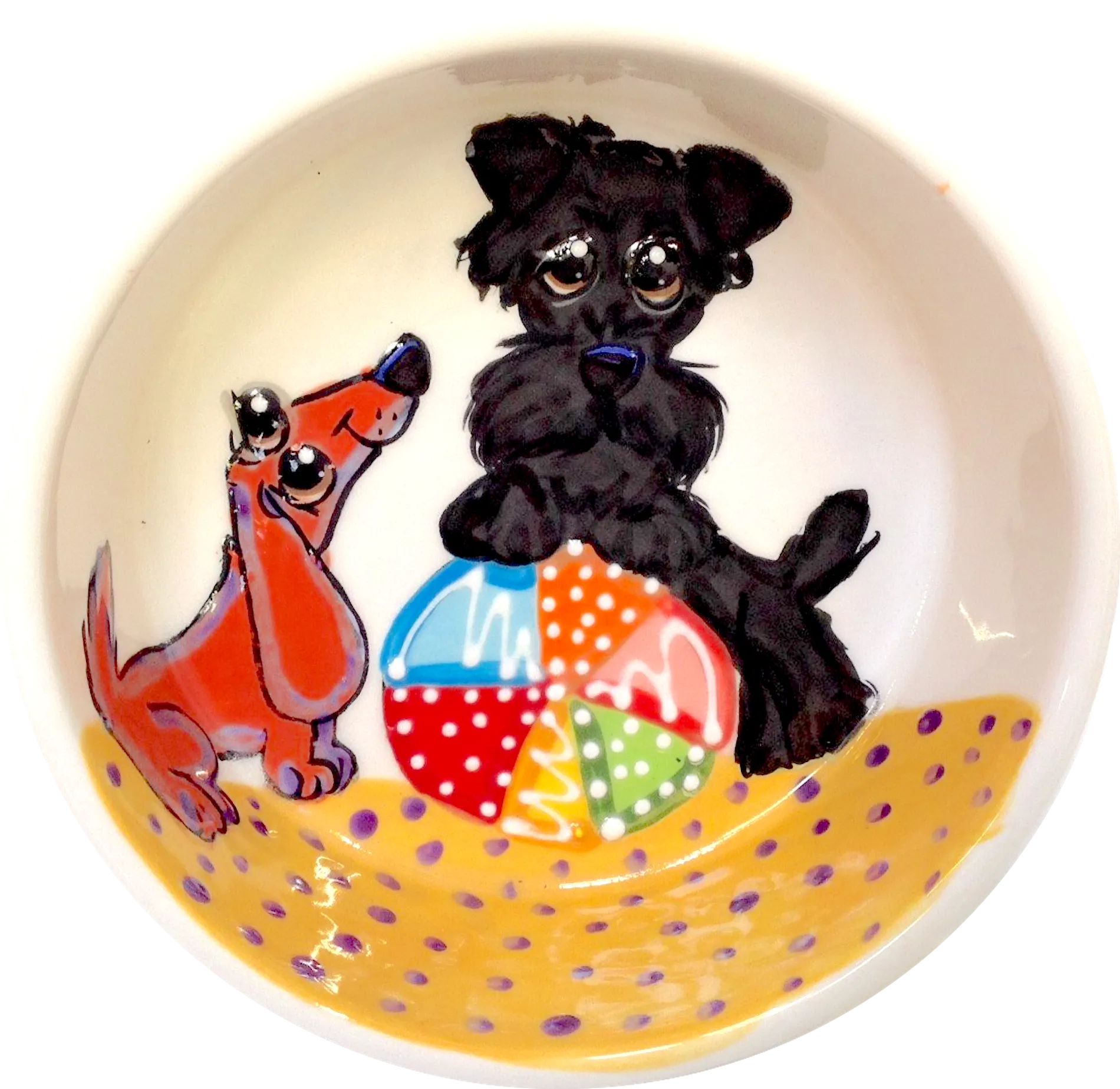 Whimsical Dachshund Dog Bowl