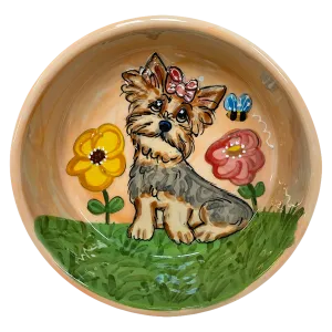 Yorkie Terrier Bowl by Debby Carman